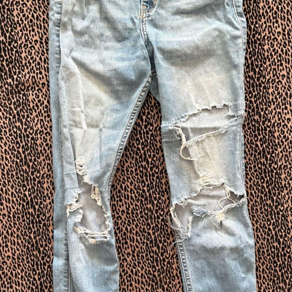 Hollister-co Women's Light Wash Skinny Jeans